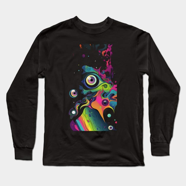 Trippy Eyeballs Series #1 Long Sleeve T-Shirt by MindGlowArt